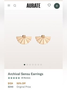 Aurate Archived Gold Vermeil Sensu Earrings